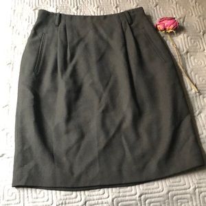 Black wool skirt